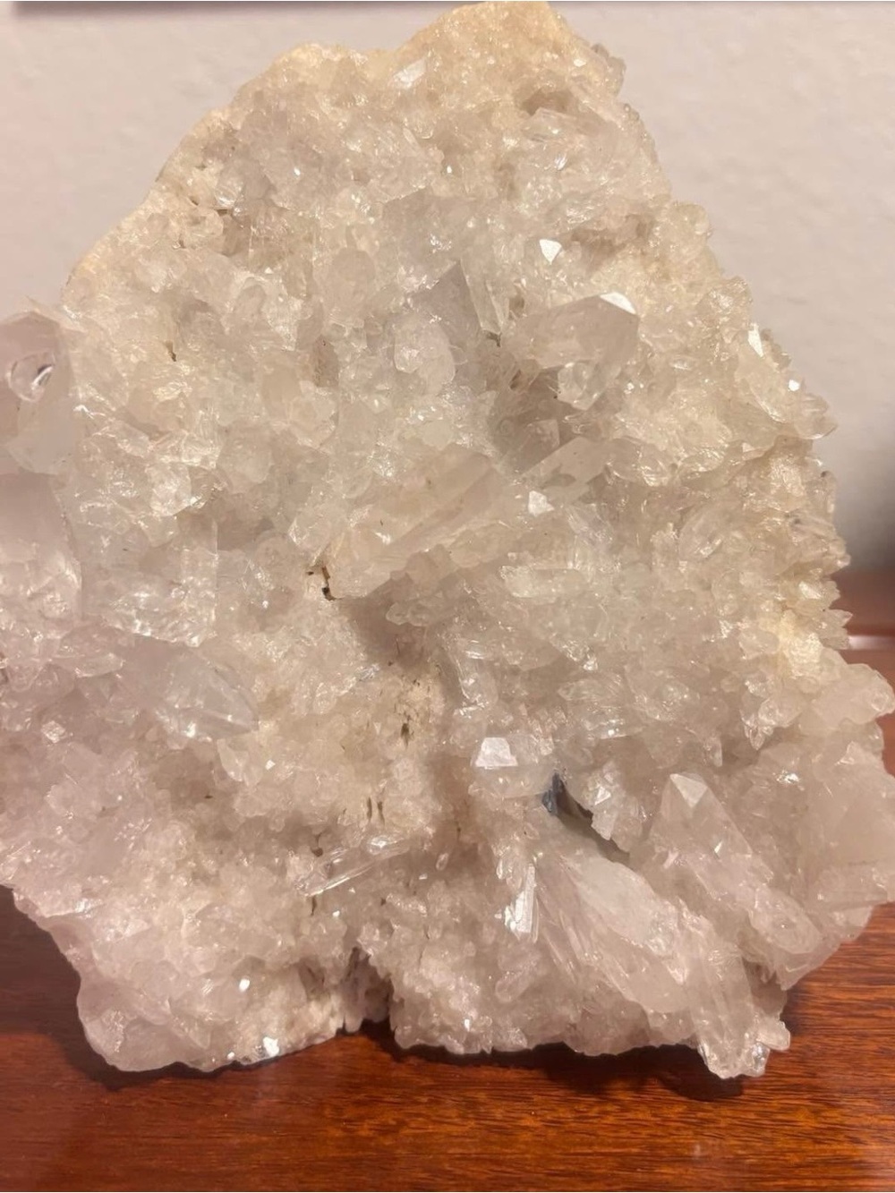 Natural Clear 5.5” H Quartz Crystal Cluster - White